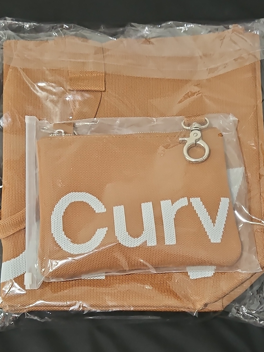 Curves Double Knit Tote Bags (Cinnamon)